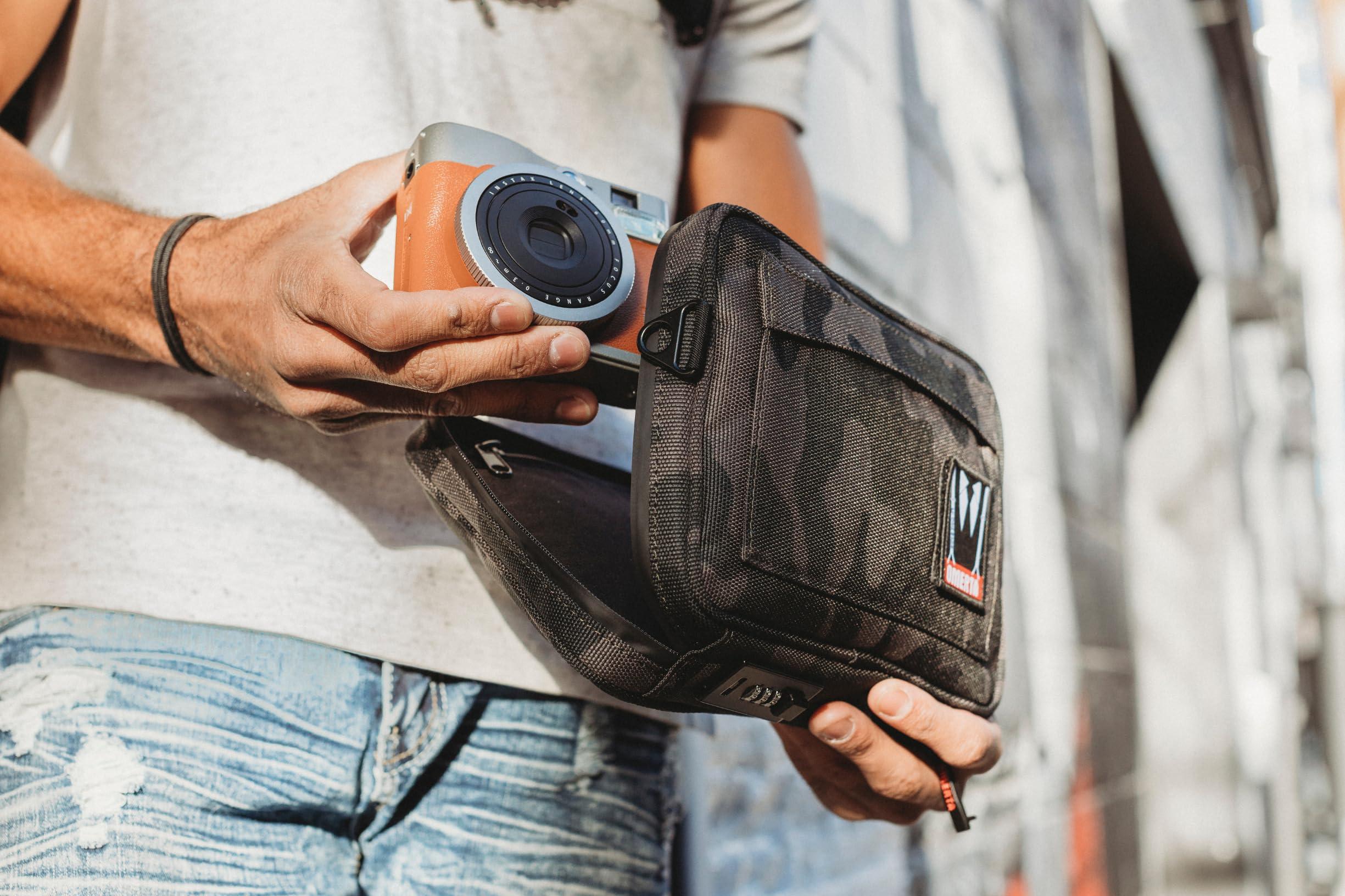 DIME BAGS DIME BAGS Boss with Lock Padded Pouch with Activated Carbon Technology | 3-Digit Combo Lock | Low-Profile, Sleek Design (7 Inch, Black)