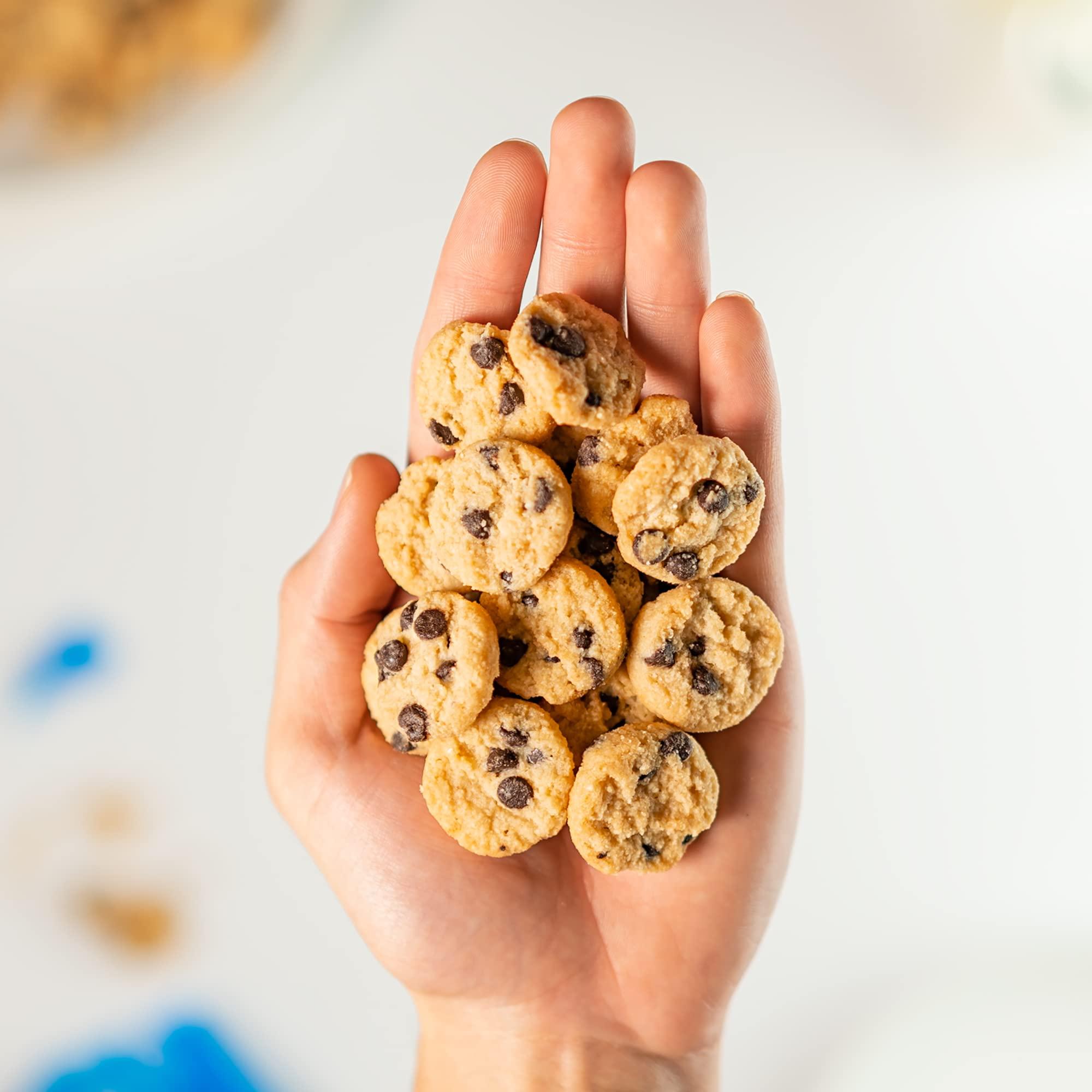 HIGHKEY HighKey Keto Chocolate Chip Mini Cookies - Gluten Free Sugar Free Cookies Keto Snack Low Carb Snacks Healthy Protein Diabetic Dessert Food Low Sugar Treat Diet Friendly Sweets Keto Food 6 Pack