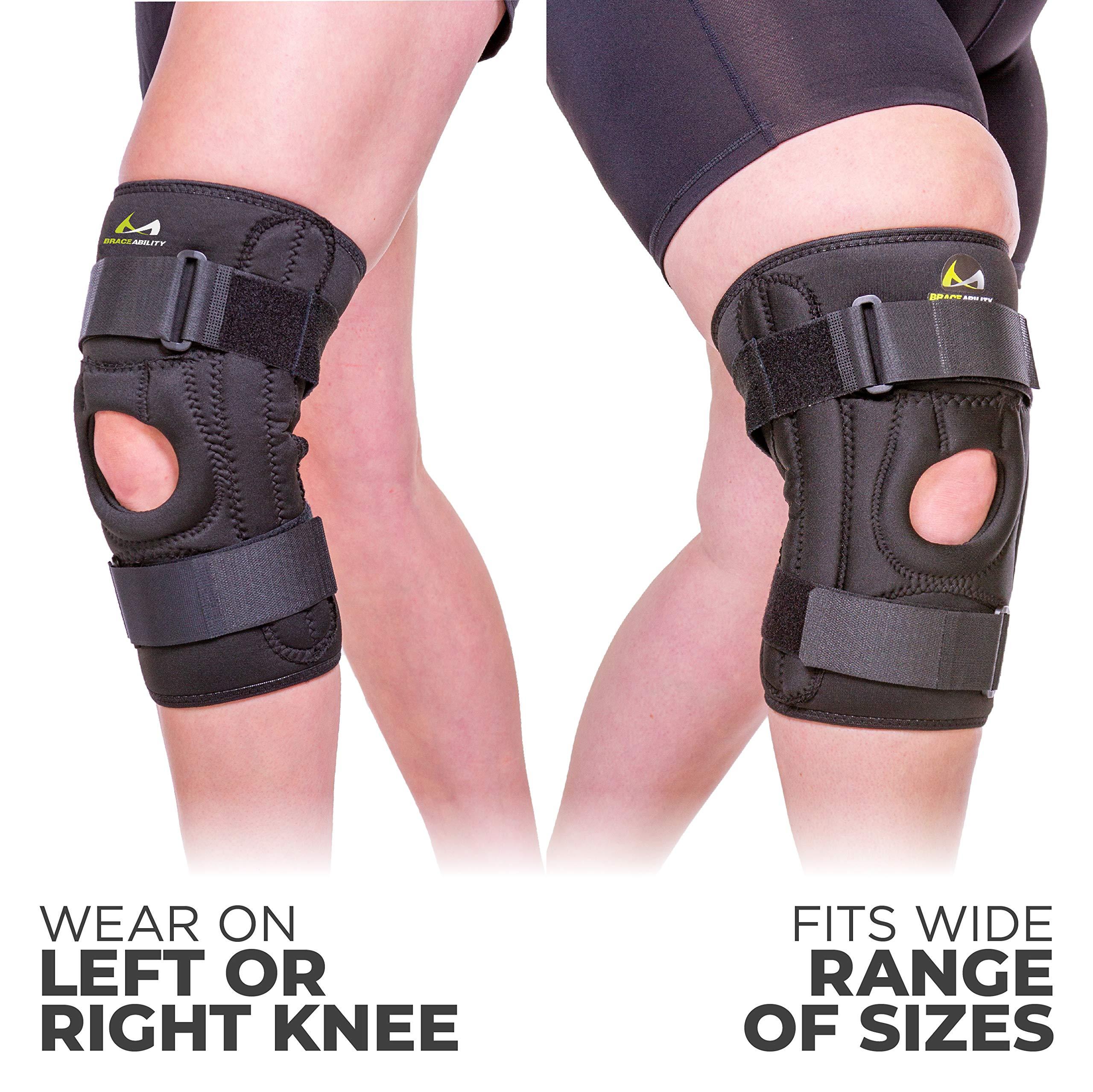 BraceAbility BraceAbility Patella Stabilizing Chondromalacia Knee Brace - Patellofemoral Pain Syndrome U-Shaped Stabilizer Supports Sides of Kneecap for Patellar Tendonitis, Torn Meniscus, Arthritis Support (S)