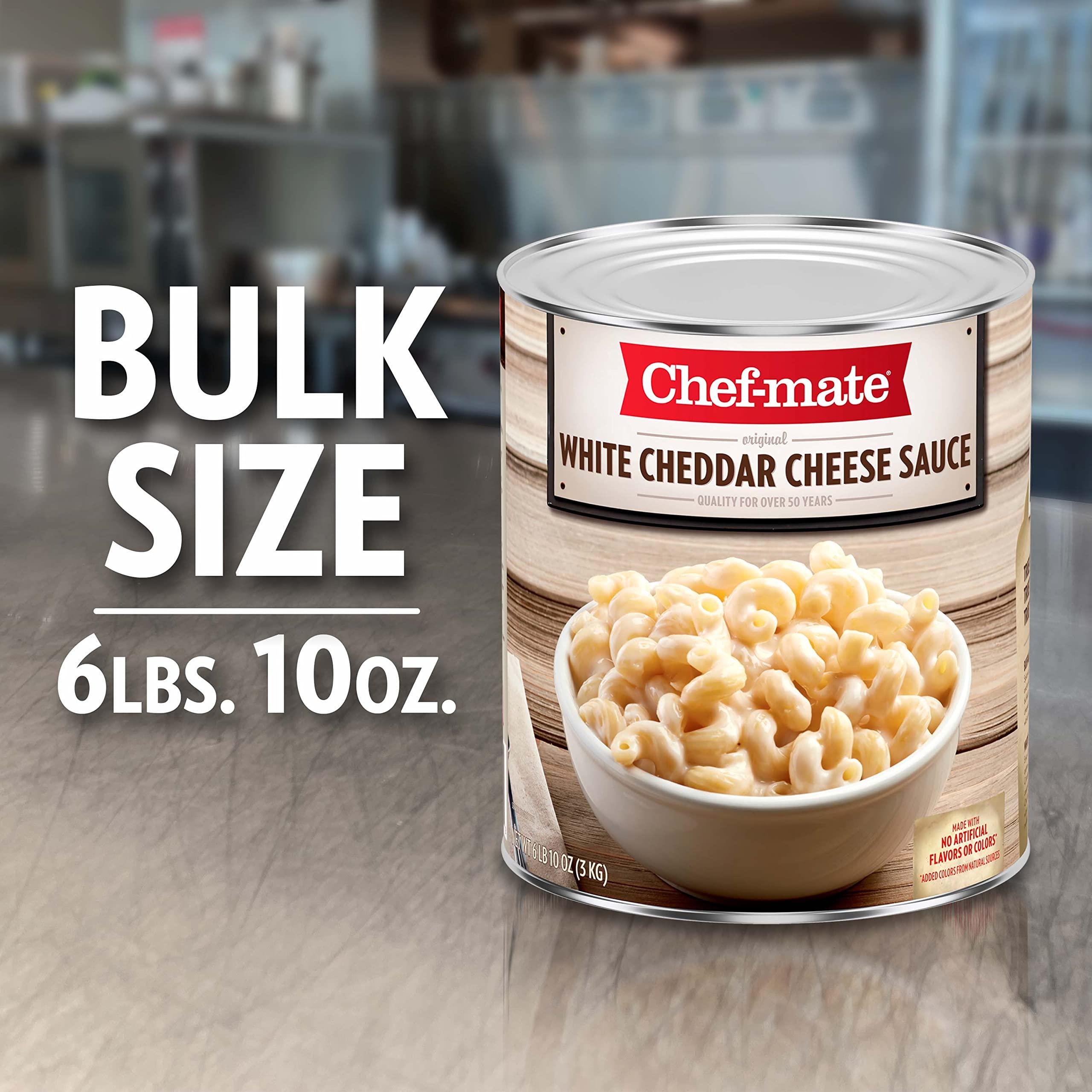 Chef-mate Chef-mate White Cheddar Cheese Sauce and Queso, Canned Food for Mac and Cheese, 6 lb 10 oz (Pack of 1)