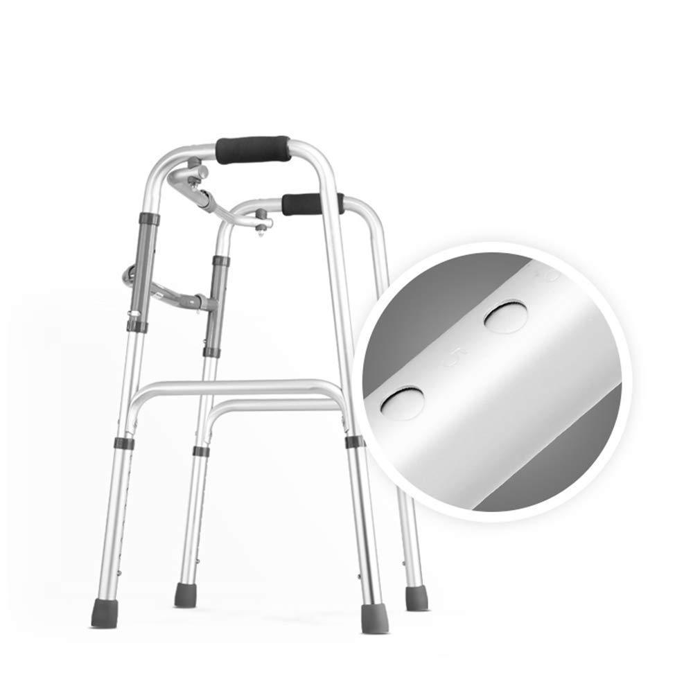 GFFFFFFJJJJJJJJJJJ Folding Rollator Four-Legged Walker for The Elderly Four-Legged Cane Sitting Bath Board + Potty + Casters Stainless Steel Auxiliary Walker