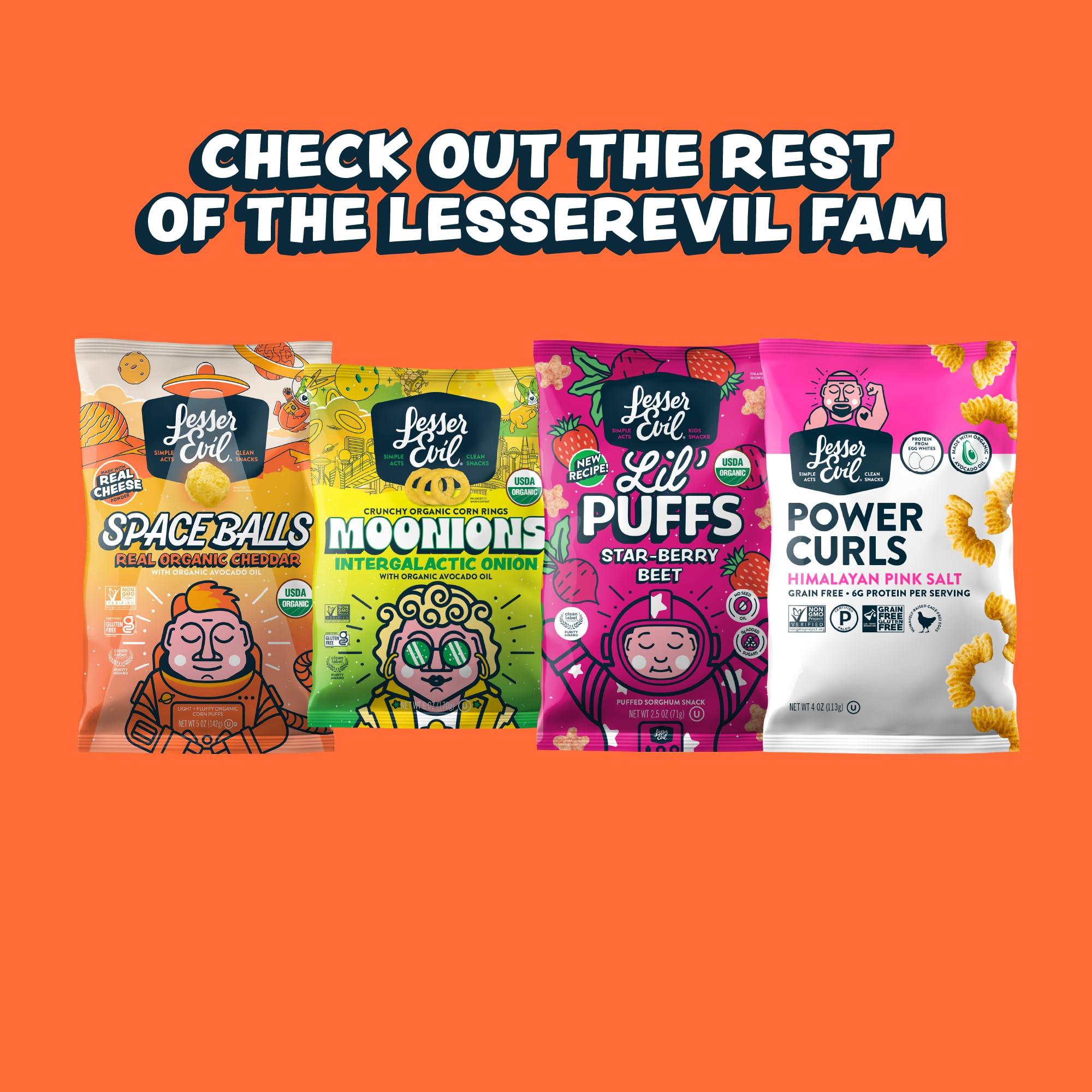 Lesserevil LesserEvil No Cheese Cheesiness Organic Popcorn, Premium Quality, Minimally Processed, No Vegetable Oil, 4.6 Oz, Pack of 3.