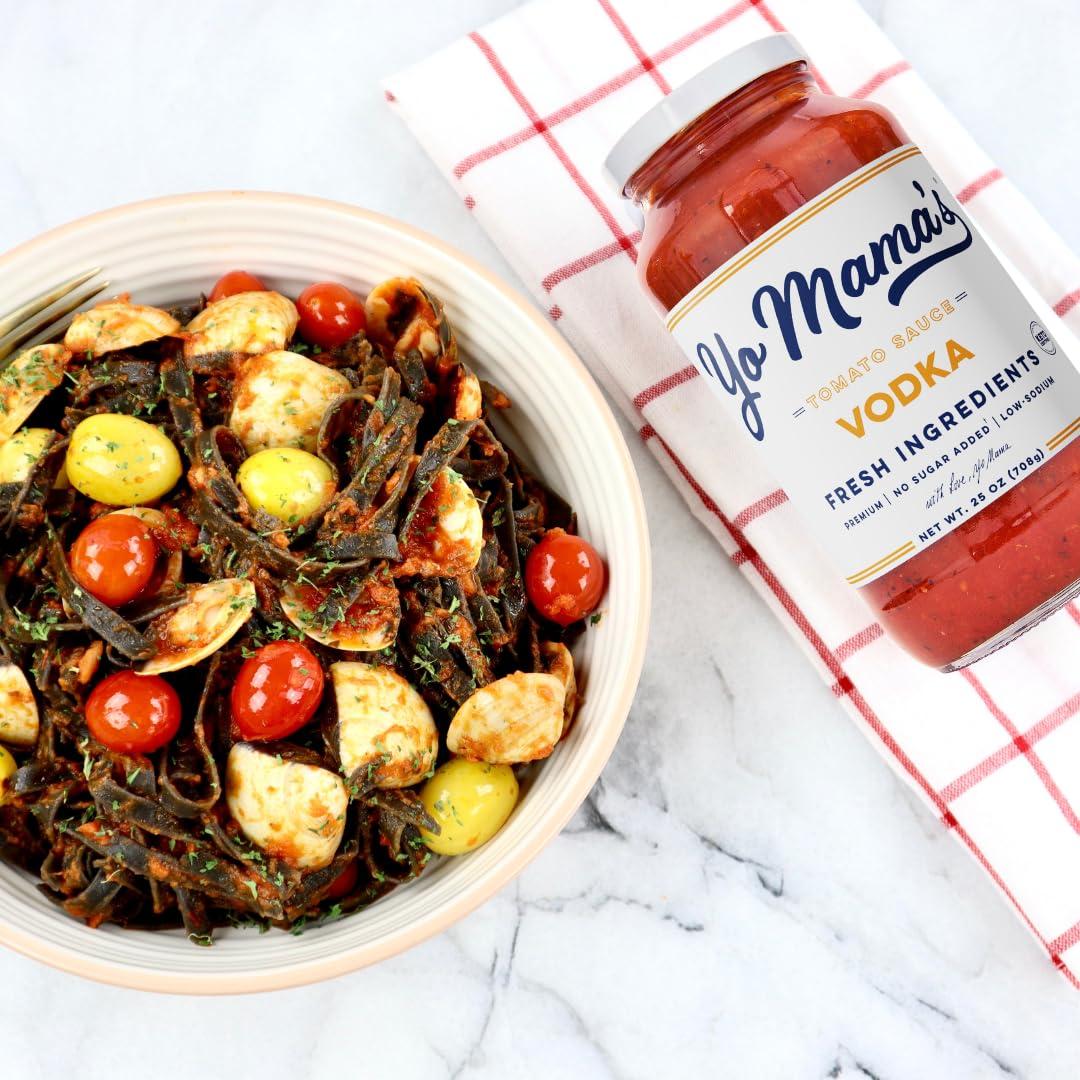 Yo Mama’s Foods Yo Mama\'s Foods Keto Vodka Pasta Sauce - Pack of (1) - No Sugar Added, Low Carb, Low Sodium, Gluten Free, Paleo Friendly, and Made with Whole, Non-GMO Tomatoes