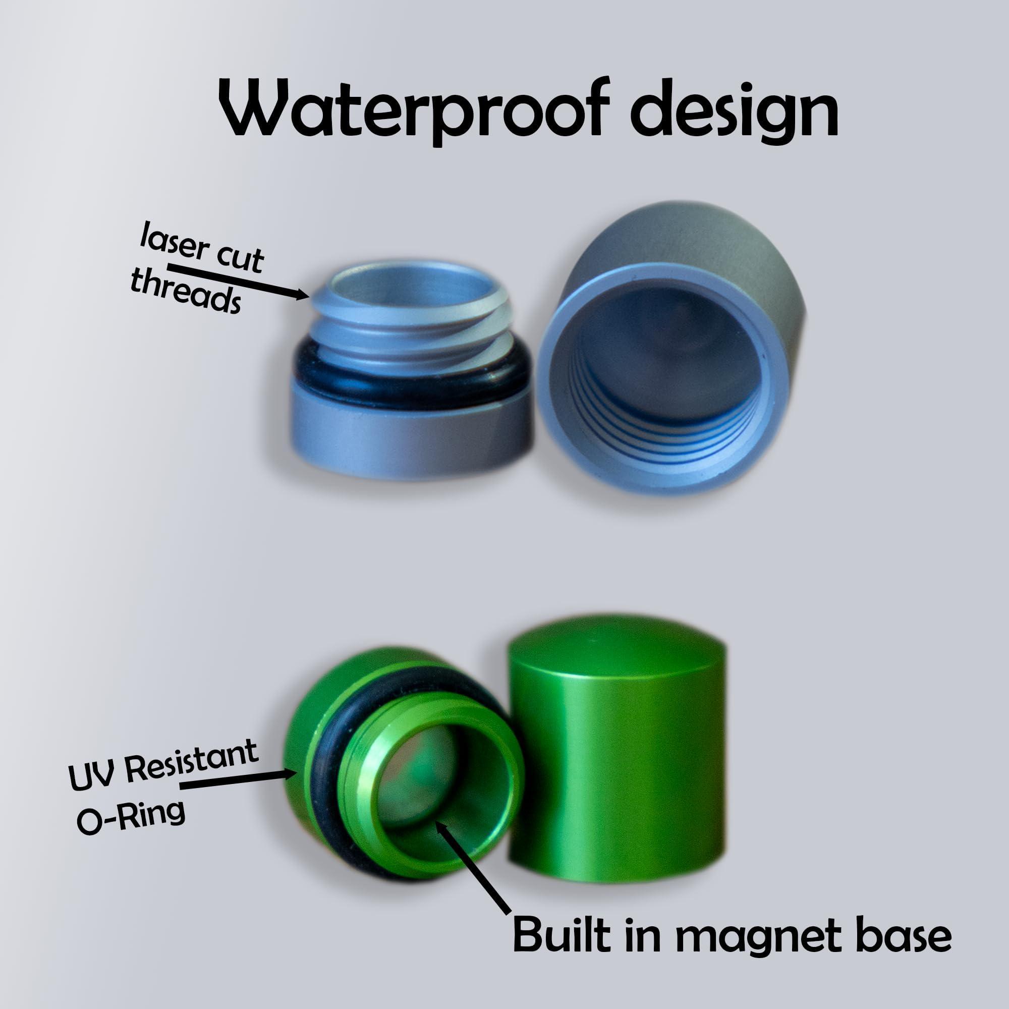 Flying Horse Workshop Magnetic Nano Geocache Micro Containers 4 Pack Log Rolls Waterproof Micro Cache Sneaky Camo - Black Silver Camo Pack Set & 4 Waterproof Paper Log Rolls included