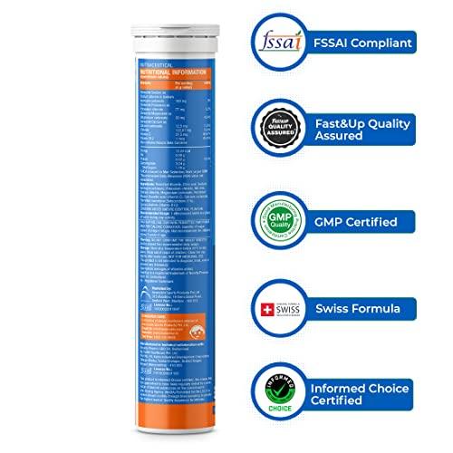 FAST&UP Fast&Up Reload - Electrolyte Energy Drink - Sports Nutrition Electrolyte Drink - Effervescent Tablets for Running & Cycling- 20 effervescent Tablets - Lime and Lemon Flavour