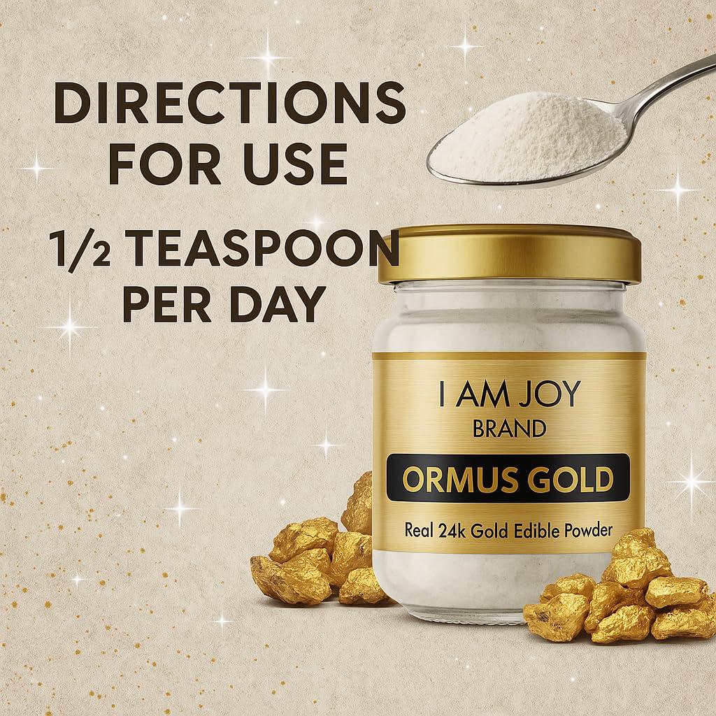 I Am Joy co. I Am Joy co. Pure Ormus White Gold Powder Monoatomic M-State 24k 99.99% | No Plastic, No Lye, No Dyes, No Fillers | 22 Grams