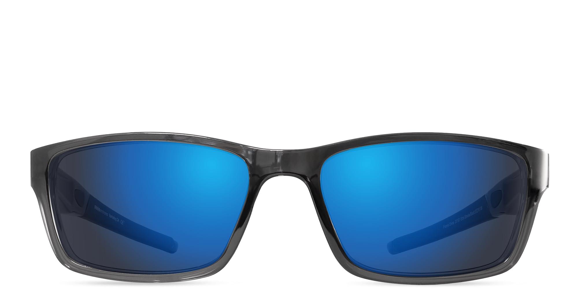 Enchroma Enchroma Color Blind Glasses - Eton - Color Correcting & Enhancing Glasses Outdoor Use for Deutan Color Blindness, Smoke Gray/Black