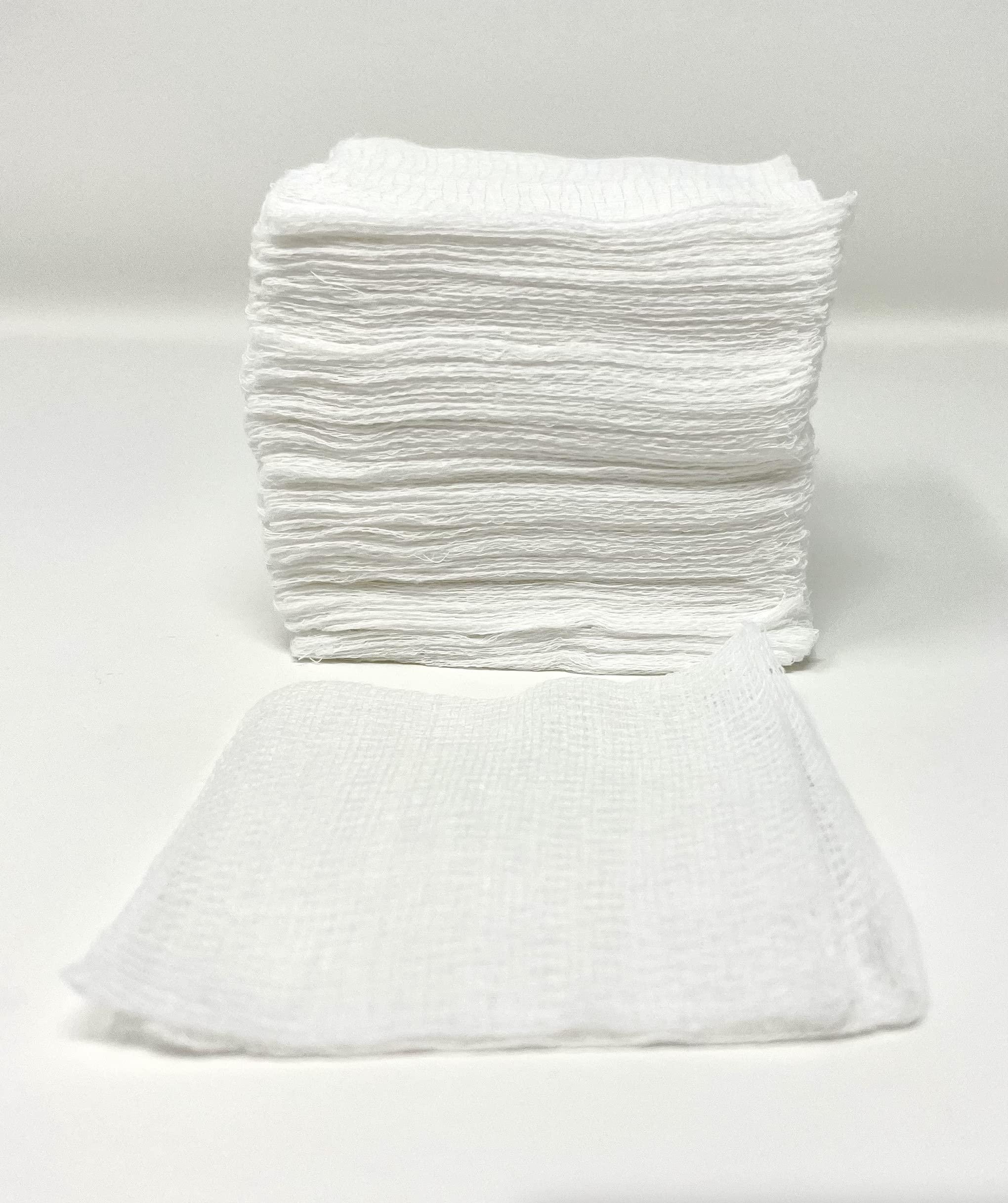 P&P Medical Surgical Gauze Surgical Sponges Cotton Non STERILE Woven 8-ply High Grade Quality 4"x4" Class I(a) All Purpose Pads Box of 1 000