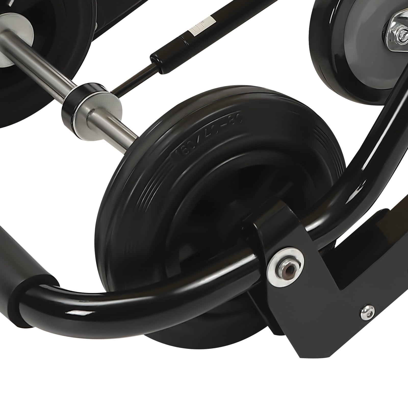 Oiveinya Folding Stair Chair Lift, Aluminium Alloy Chair Lift Stairs Elderly Stair Lifts Assist Devices with 4 Wheels, Portable Foldable Stair Chair Lift for The Seniors Injured Disabled, Load 350Lbs