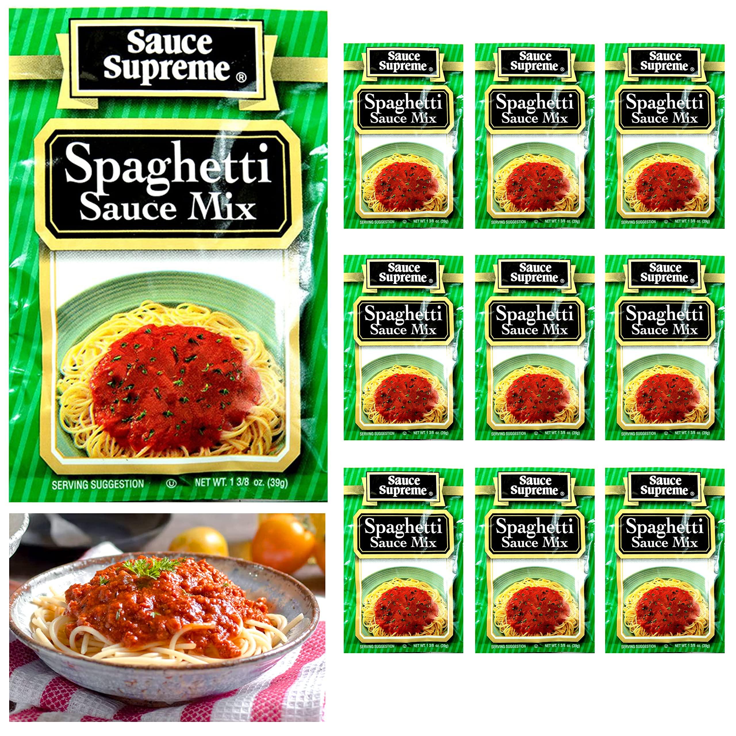 AllTopBargains 10 X Sauce Supreme Spaghetti Mix Tomato Seasoning Packet Pasta Flavor Marinara