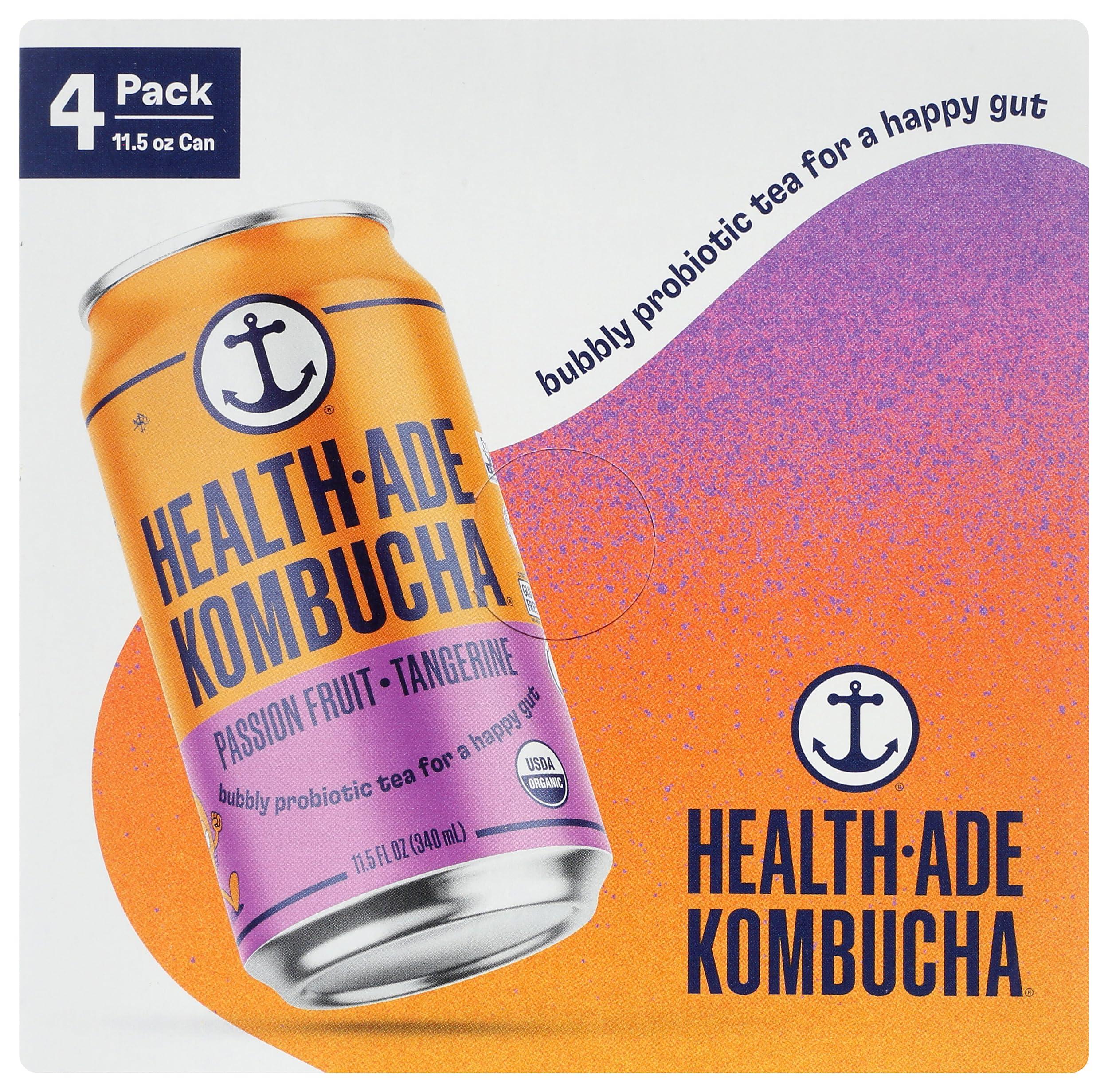 Health-Ade Health-Ade Organic Passion Fruit Tangerine Kombucha Can 11.5OZ 4-Pack, 46OZ