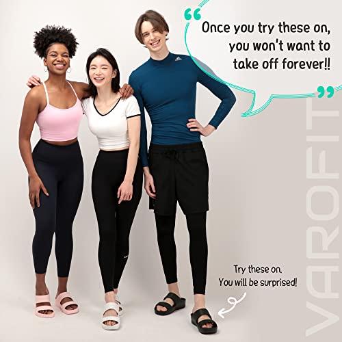 VAROFIT Varofit Arch Support Shoes for Plantar Fasciitis Orthotic Slippers for Flat Feet Women Stress Relief Flip Flops Lightweight Soft Slide Sandals for Men_Whitesoft5