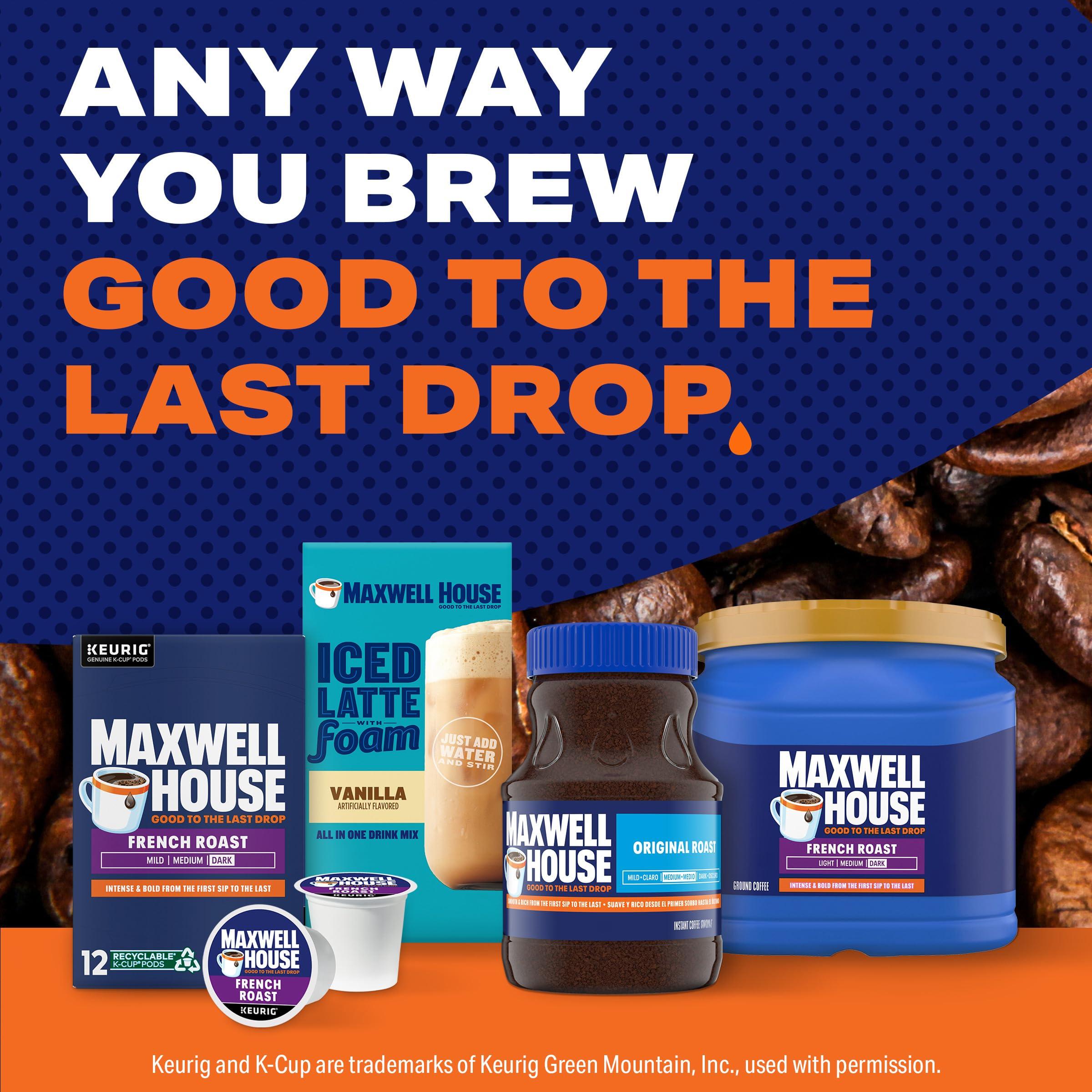 MAXWELL HOUSE Maxwell House French Roast Dark Roast Ground Coffee (25.6 oz Canister)