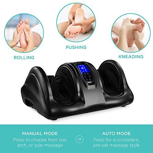 Best Choice Products Best Choice Products Foot Massager Machine Shiatsu Foot Massager, Therapeutic Reflexology Kneading and Rolling for Feet, Ankle, High Intensity Rollers, Remote, Control, LCD Screen - Black