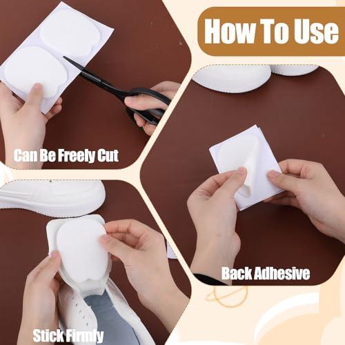 salbsever 9 Pairs Felt Tongue Pads Shoe Tongue Pads Cushion Inserts for Shoes Cushion for Shoes Adhesive Tongue Pads Self-Adhesive Heel Grips Non Slip Tongue Cushion Inserts Felt Shoe Pads for Men Women Unisex