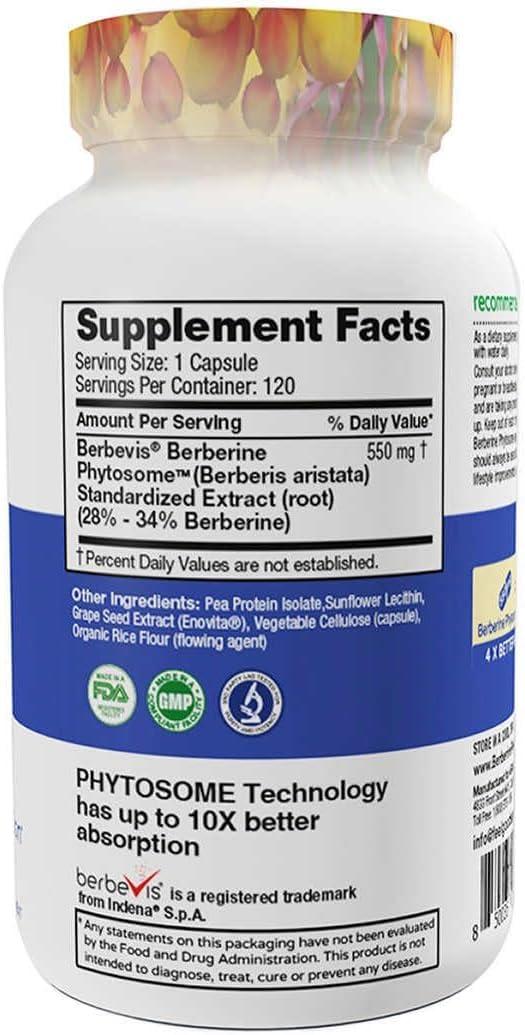 Generic Feel Good Superfoods Berberine Phytosome, 120 Vegan Capsules