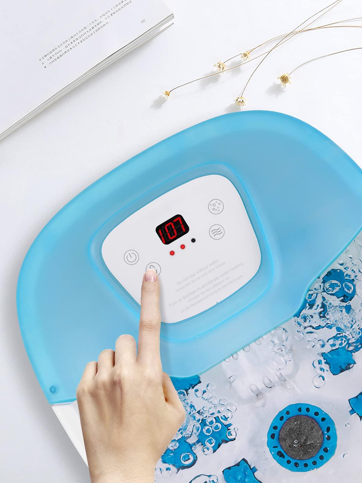 N\\A Foot Spa Bath Massager, Quick Heating Adjust the Temperature Bubble, with Grindstone for Household Use