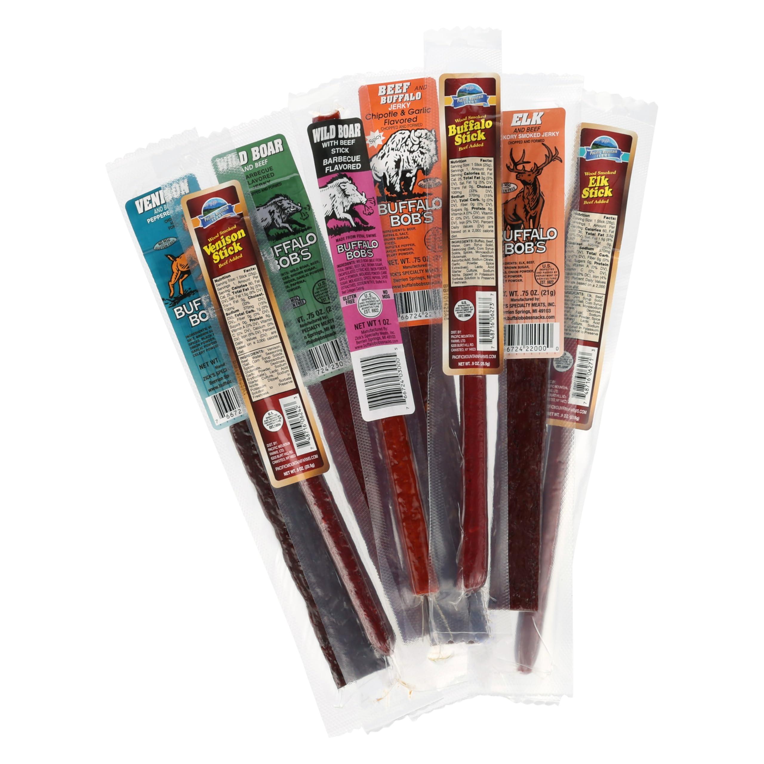 Jerky Dynasty Jerky Dynasty Big Game 15-Piece Jerky Variety Pack - Assorted Meat Snack Box with Beef Jerky, Buffalo, Elk, Wild Boar, & More - Unique Present for Men or for Snack
