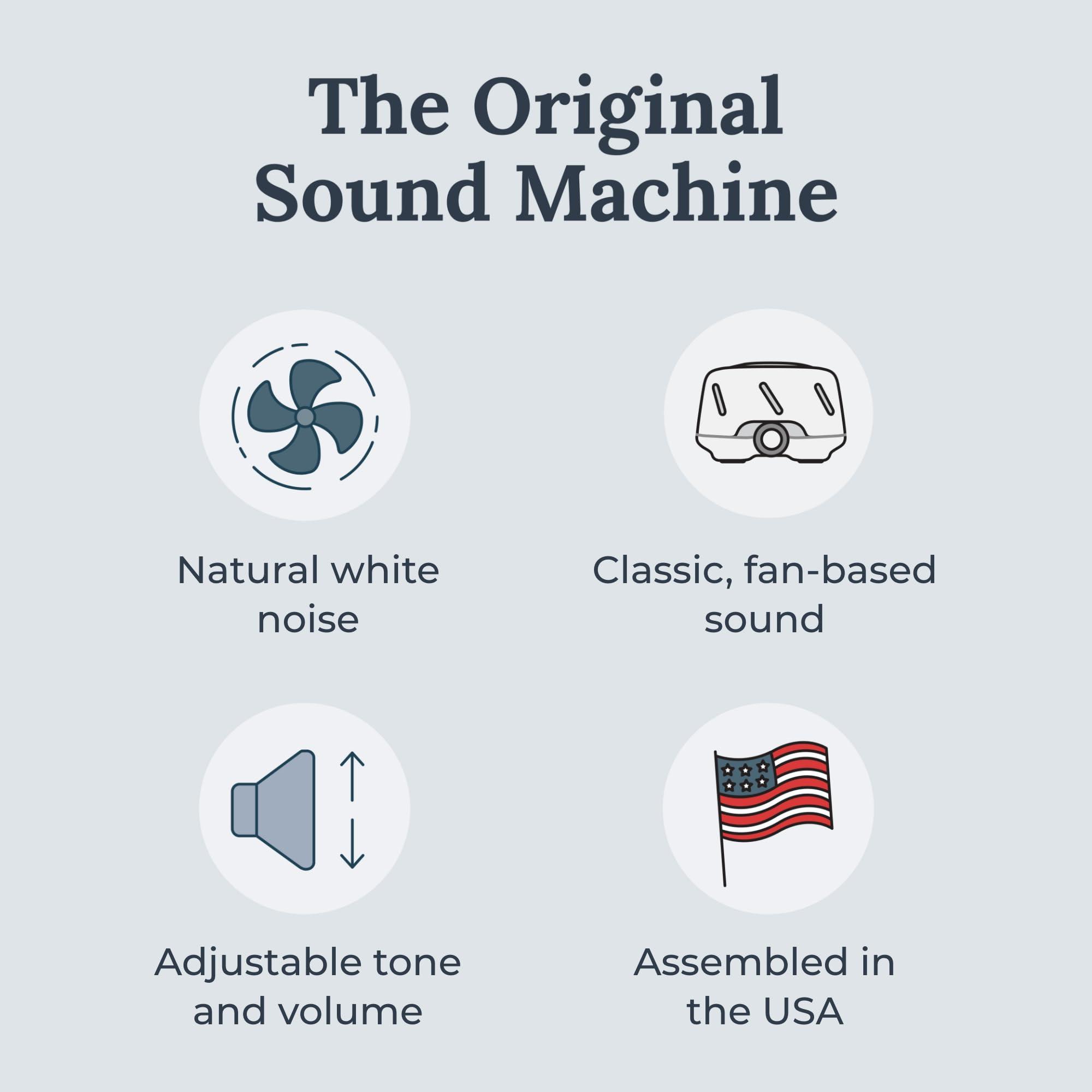 Marpac Yogasleep Dohm (White/Gray) & Travel Case (2 Piece Set) The Original White Noise Machine with Natural Sound from a Real Fan, Sleep Aid & Noise Cancelling For Adults & Baby, Office Privacy & Meditation