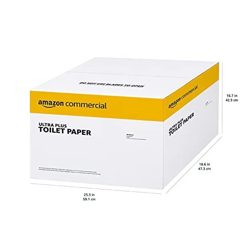 AmazonCommercial AmazonCommercial 2-Ply White Ultra Plus Individually Wrapped Toilet Paper/Bath Tissue (416975)|Bulk | Septic Safe | FSC Certified | 400 Sheets per Roll (80 Rolls)(4.1 x 3.5 Sheet)
