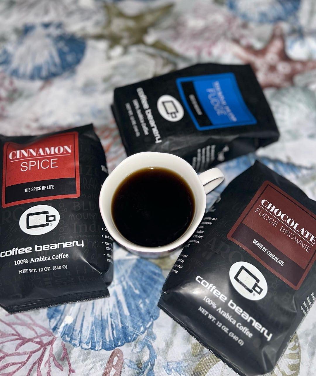 Coffee Beanery Chocolate Fudge Brownie Decaf Coffee by Coffee Beanery | 12oz Flavored Decaf Coffee Beans Medium Roast Coffee | 100% Specialty Arabica Coffee Whole Bean | Gourmet Coffee Whole Beans