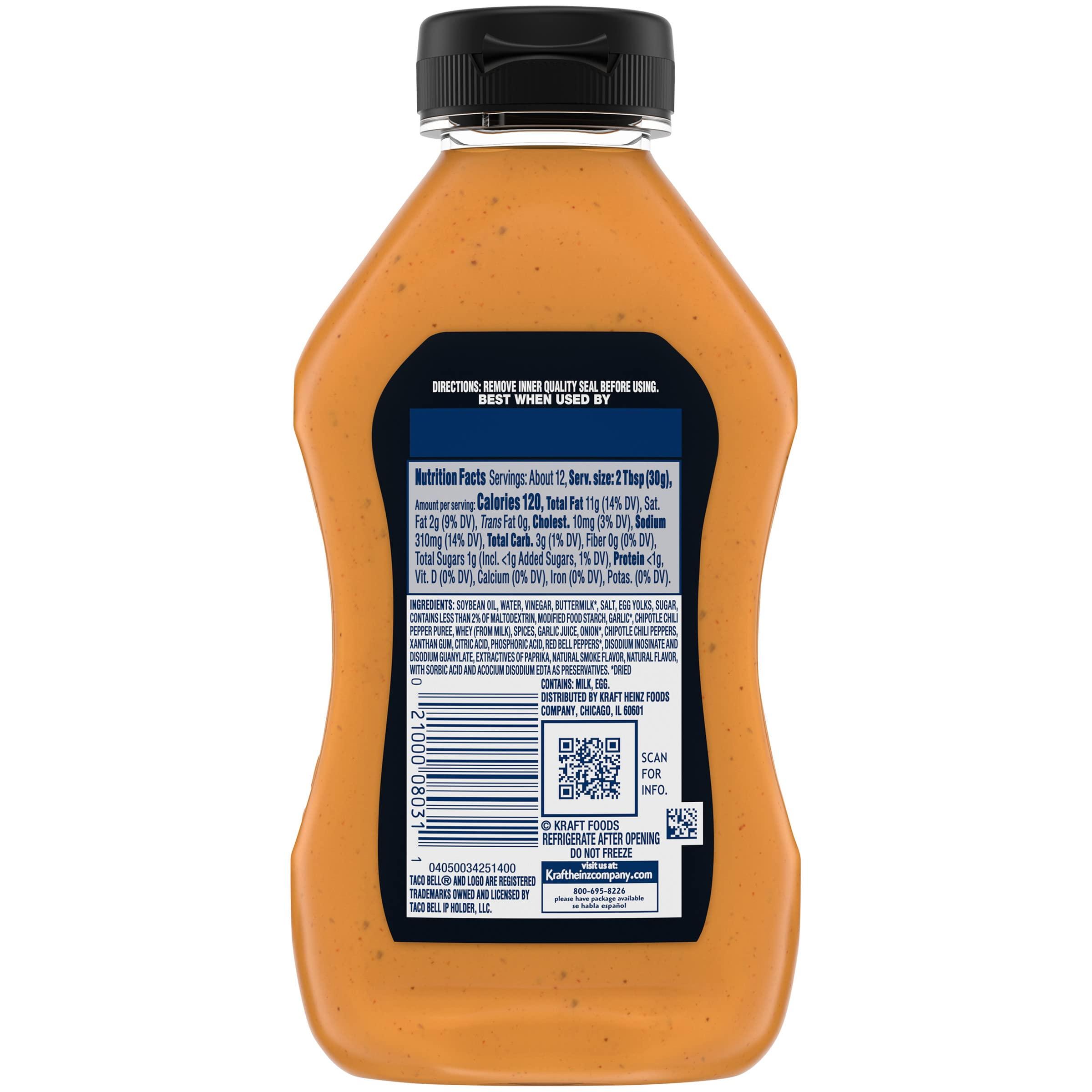 Taco Bell Taco Bell Chipotle Creamy Sauce, 12 fl oz (Pack of 8)