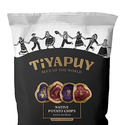 Tiyapuy Tiyapuy Peruvian Mix Native Potato Chips - Naturally Gluten Free Oleic High Oil Organic Potato Healthy Snack - 5.6 Oz, Pack of 5