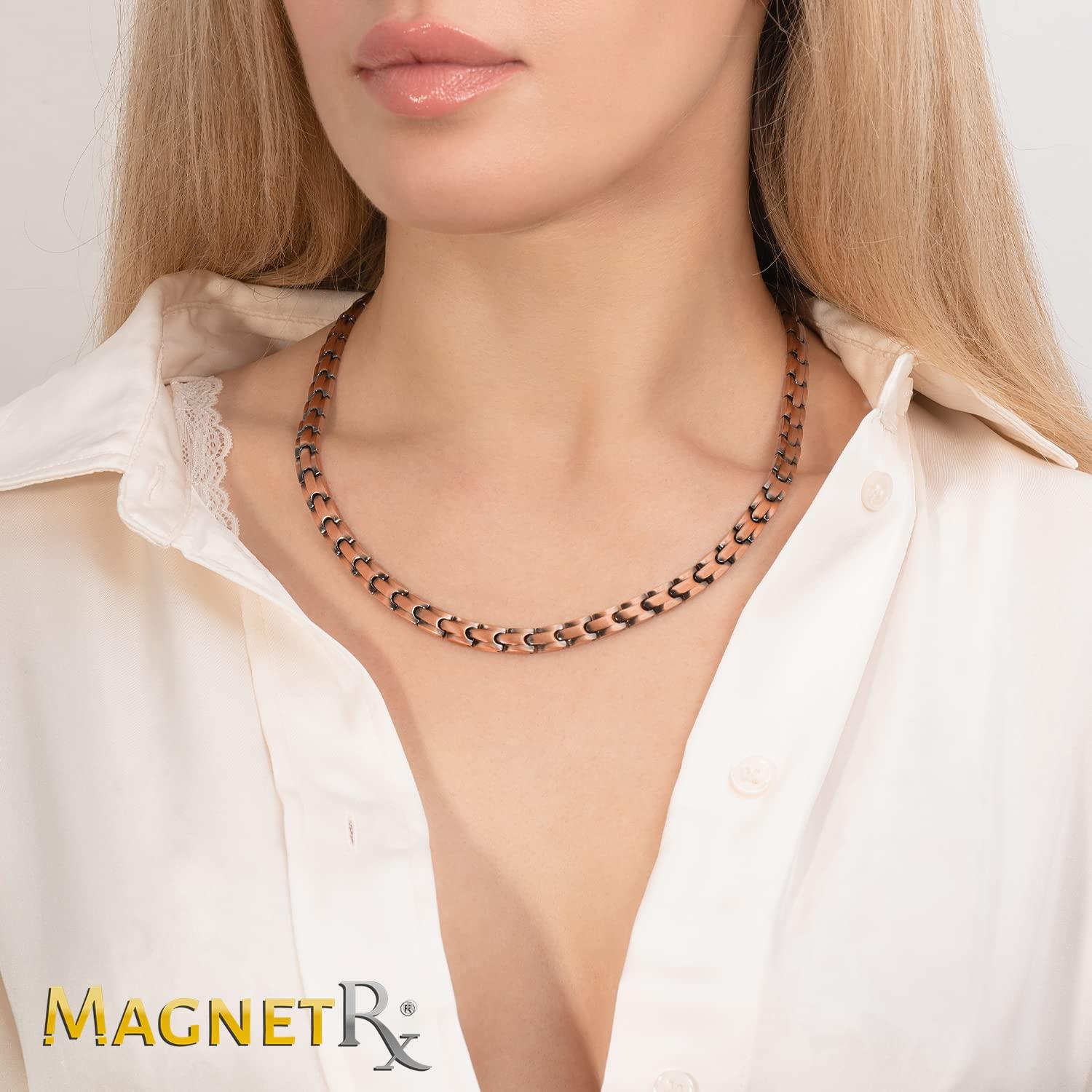 MagnetRX MagnetRX Copper Magnetic Necklace - Ultra Strength Magnetic Copper Necklace for Men and Women - 99.9% Pure Copper Necklace with 62 Magnets (21.50 Inches)