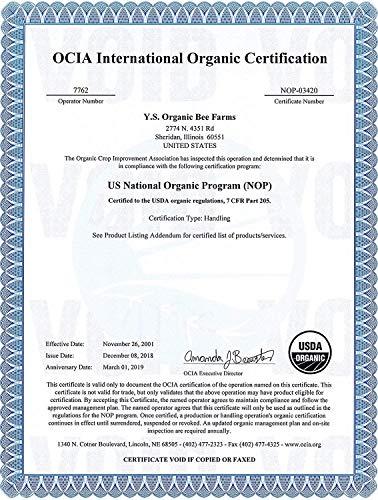 Ys Organic Bee Farms Y.S. Eco Bee Farms, (2 Pack) 100% Certified Organic Raw Honey, 1.0 lb (454 g)