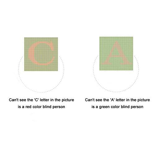 LLC-POWER Color Blind Corrective Glasses for Red-Green Blindness, Medium Strong Grade Glasses for Color Vision Disorder, Color Weakness, Unisex, 2 Type Frame Glasses to Choose,HalfFrame