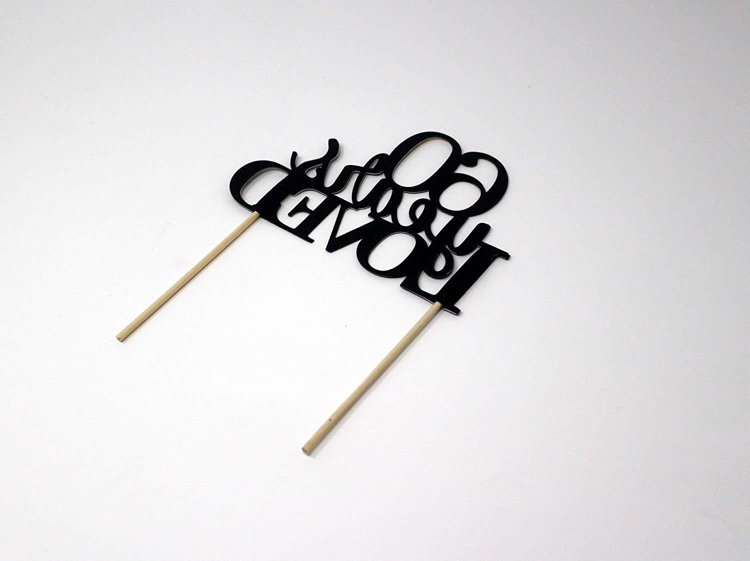 lagoet Black PAW Print Design Birthday nkLA Number Cake Topper 5.5" Tall (Number - 3)