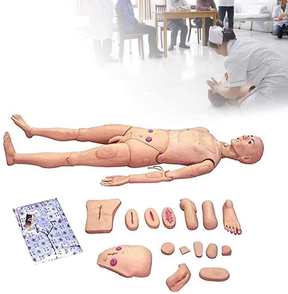 HIMFL HIMFL Multi-Functional Patient Care Simulator,170cm Life Size Nursing Training Manikin, for Training Teaching & Education Supplies