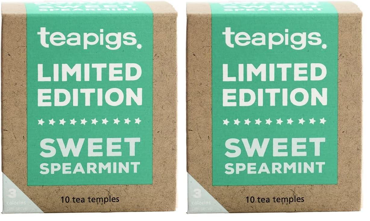 teapigs teapigs Sweet Spearmint Tea Made With Whole Leaves (2 Pack of 10 Tea Bags) Green