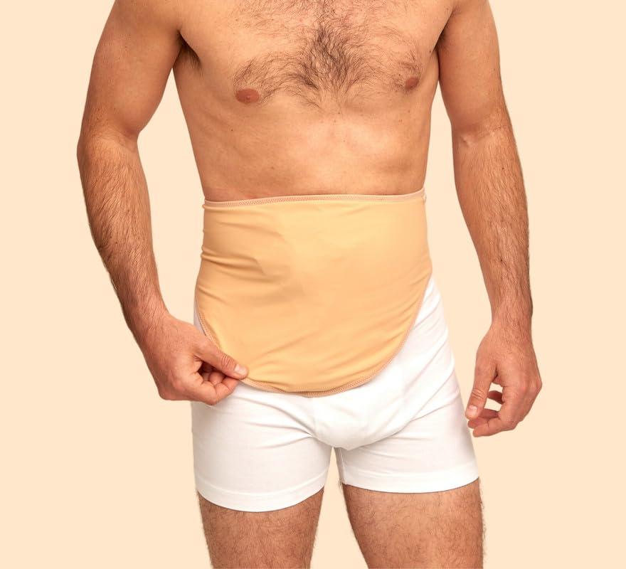 SIIL Ostomy belt for Men & Women, Beige These Ostomy bag covers Acts as Colostomy Belt, Ileostomy Belt as this Stoma Support belt is compatible W/Colostomy bags, Ileostomy bags. Made in Europe