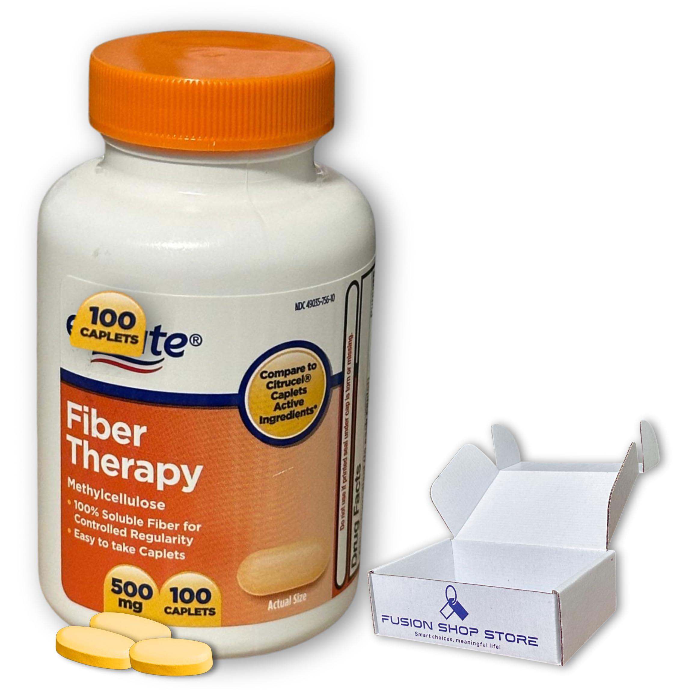 FUSION SHOP STORE Smart choices, meaningful life! Fiber Therapy Methylcellulose 500mg,100ct (Pack of 1), Boxed by Fusion Shop Store
