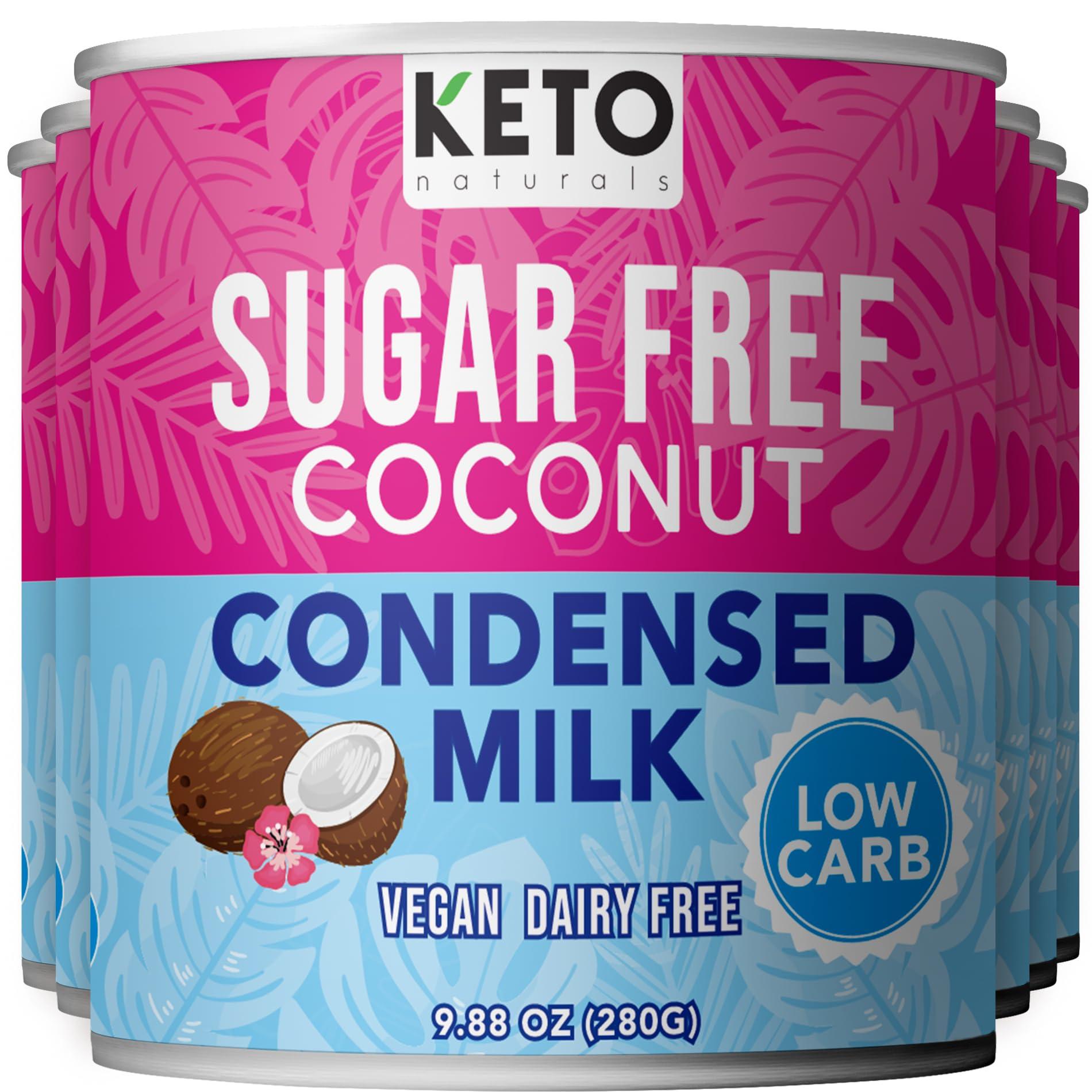 Keto Naturals Keto Sugar Free Condensed Milk (6 Packs) Vegan Coconut Condensed Milk - Plant based milk, Vegan and Keto Friendly. Lower calories condensed coconut milk. 1-1 Replacement of regular condensed milk