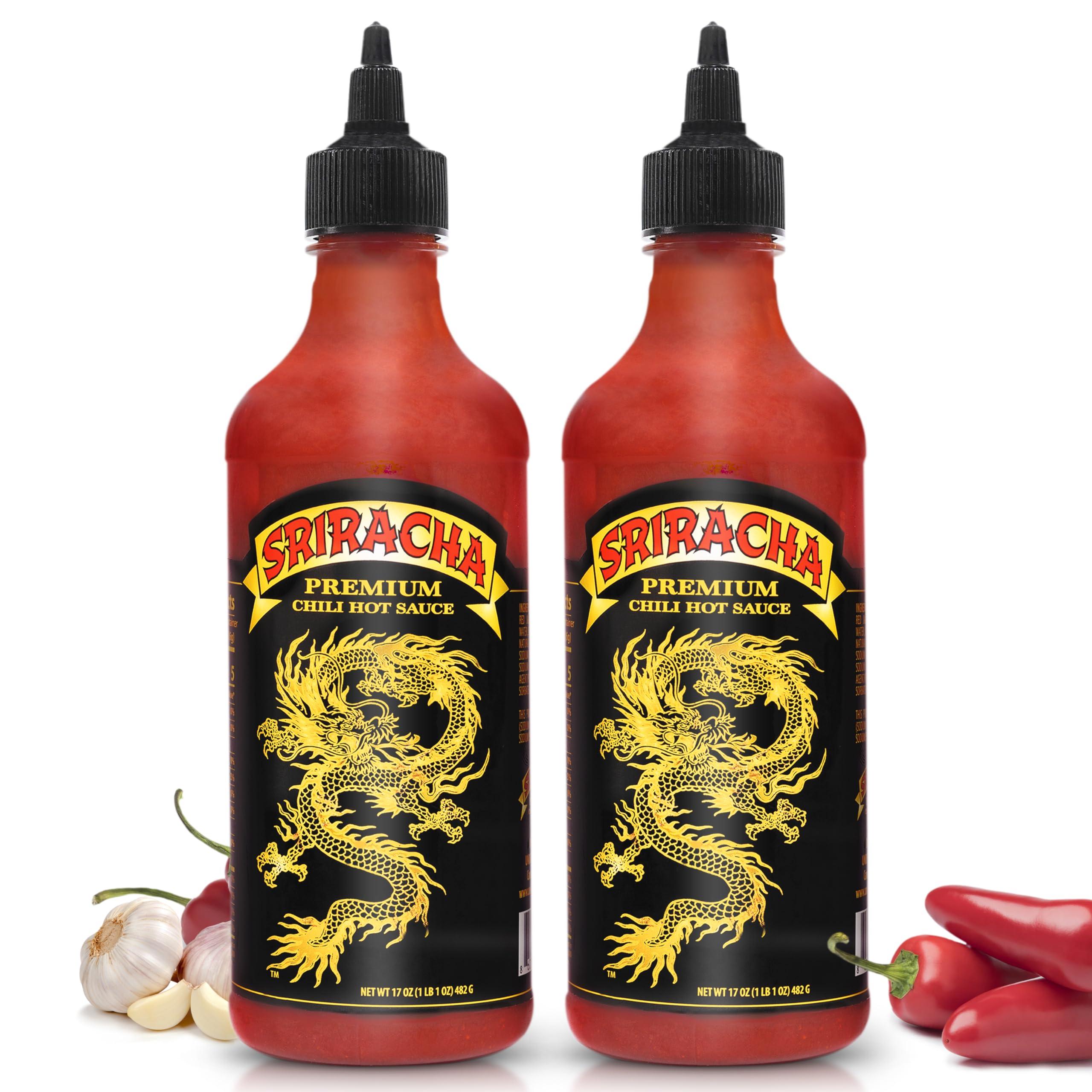 Underwood Ranches Underwood Ranches Limited Edition Dragon Sriracha Sauce - Hot Sauce, Perfect for Spicing Up Any Dish! - Made from Red Jalapeno Peppers That Started the Sriracha Movement, 17 oz - 2 Pack