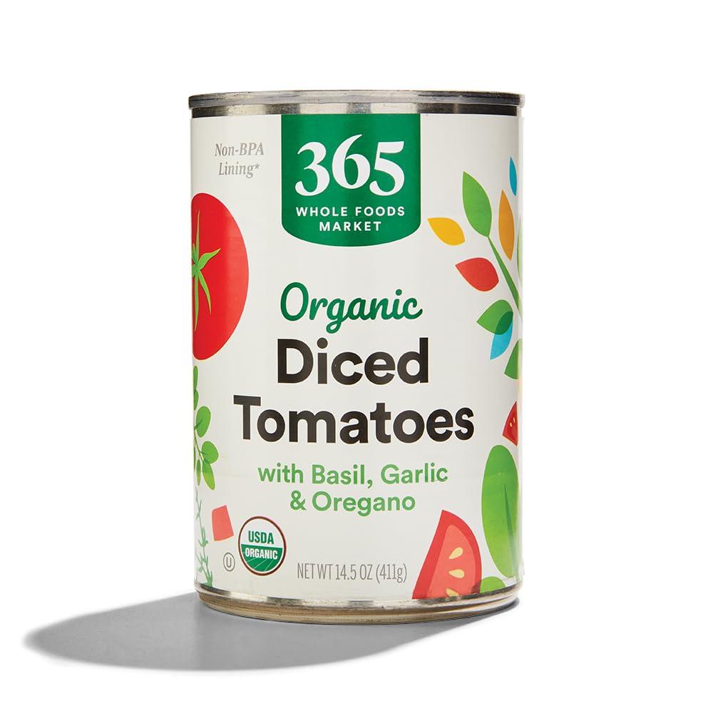 Whole Foods Market 365 by Whole Foods Market, Tomatoes Diced With Italian Herbs Organic, 14.5 Ounce