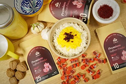 Zaffrus Zaffrus - Premium Saffron Powder for Cooking, Athletes, Specialty Drinks Fans - Pack of 5 (0.625 gr/ 0.022 oz)