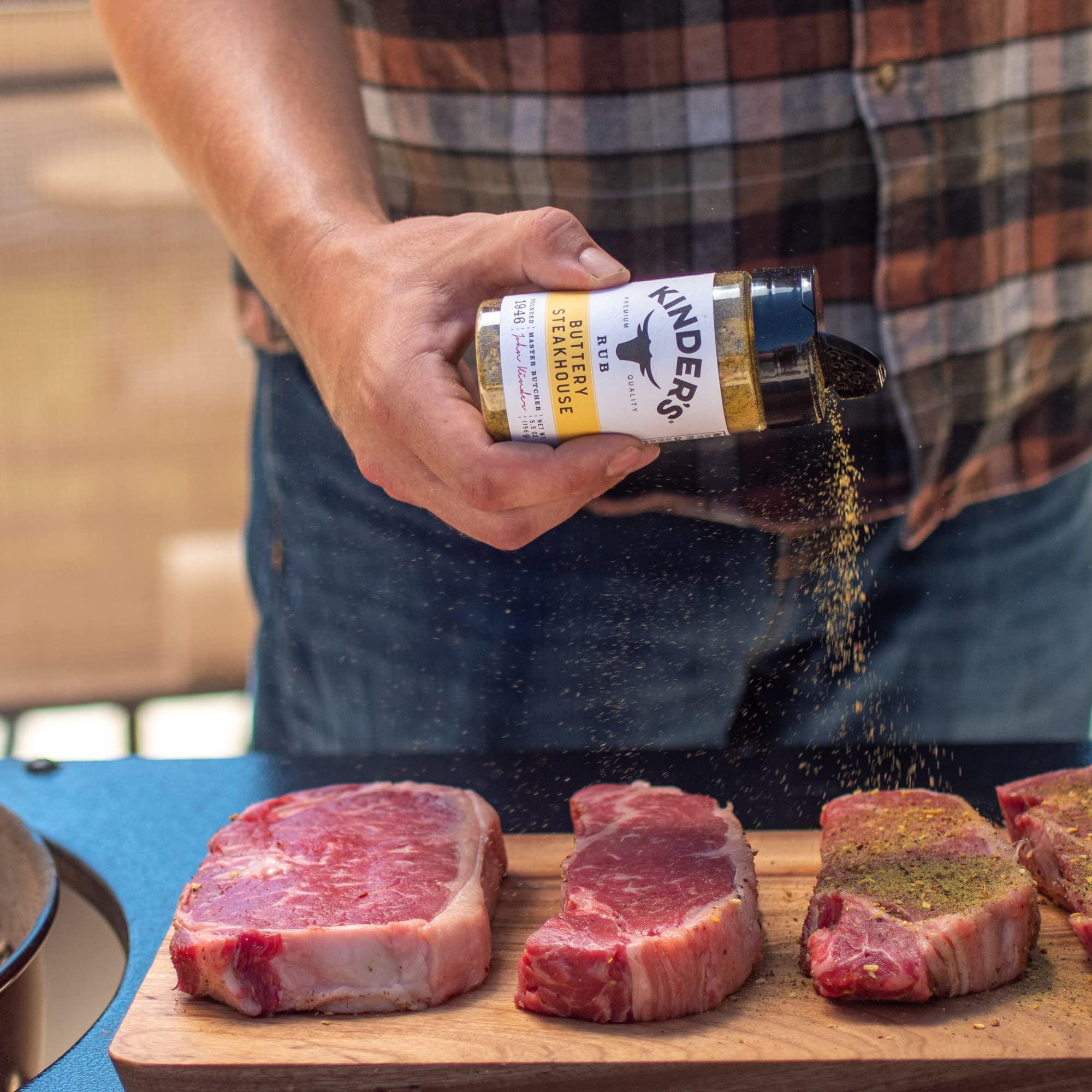 KINDER'S Kinder\'s Organic Buttery Steakhouse Rub, Premium Quality Seasoning, MSG Free, USDA Certified Organic, 3 oz (2 Pack)