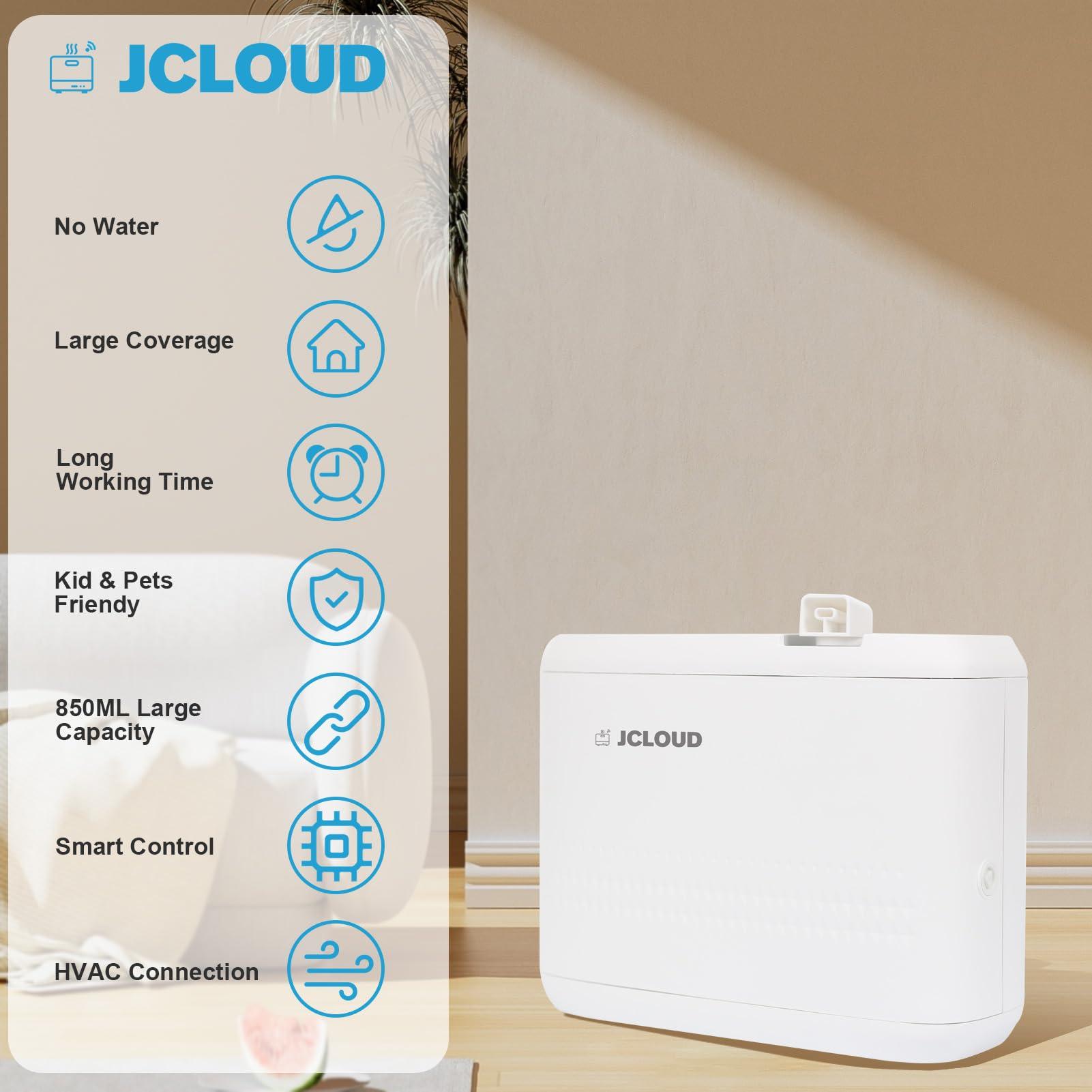 JCLOUD JCLOUD Smart Scent Air Machine for Home, Hotel Scent Diffuser with Cold Air Tech 850ML, HVAC Scent Diffuser Cover Up to 4500 Sq. Ft, Upgraded Waterless Oil Diffuser for Home, Hotel, Office, Spa