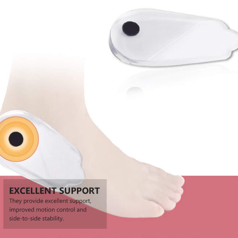 HEALLILY 2 Pairs Heel Pad Shoe Cushions Shoe Pads Flat Foot Mat Foot Insoles Foot Support Pad Heel Correction Insole Half Heel Insoles Flat Foot Pad