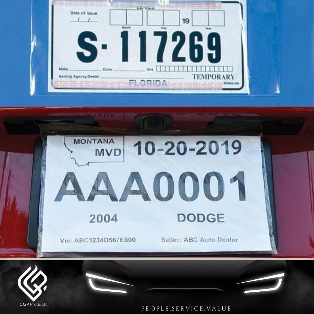 Generic License Plate Temporary Tag Plastic Bags (200 per Pack) (Double Pack)