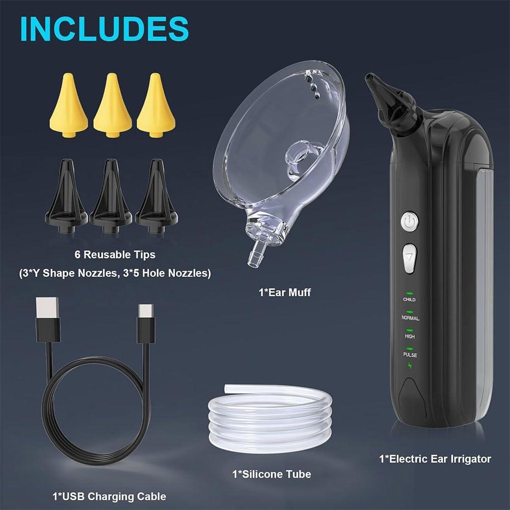 luotts Outfany Earclean Pro, Libiyi Dotmall Ear Cleaning, Dotmall Earwax Cleaning, Electric Ear Cleaner, Welnax Electric Ear Cleaner, Ear Flushing Kit for Adults, Ear Cleaning Machine, Ear Flush(2 Set)