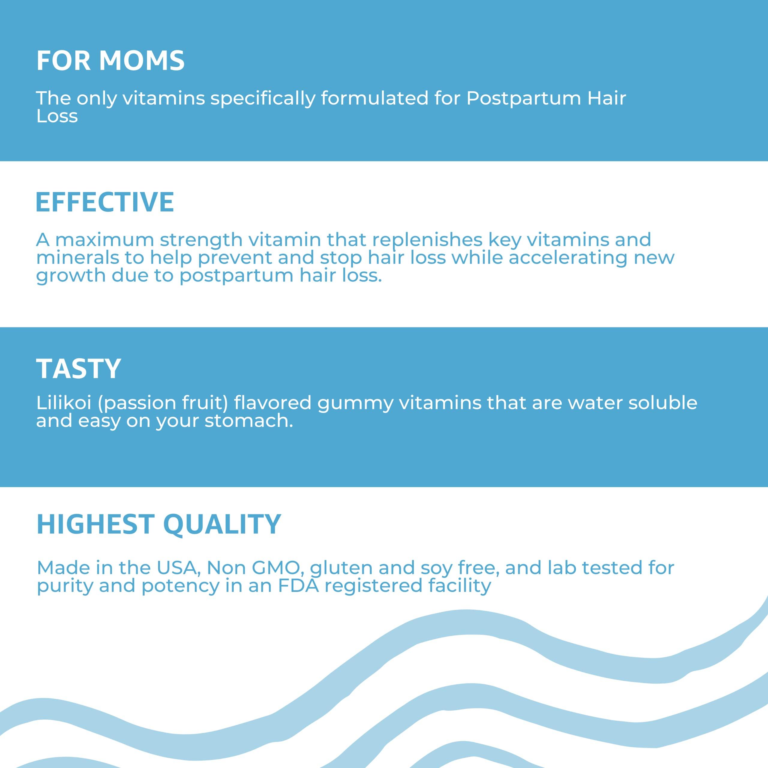 Baby Blues Baby Blues Postpartum Hair Loss Vitamins - Full Hair Cycle Pack - with Biotin, Collagen, & Folate