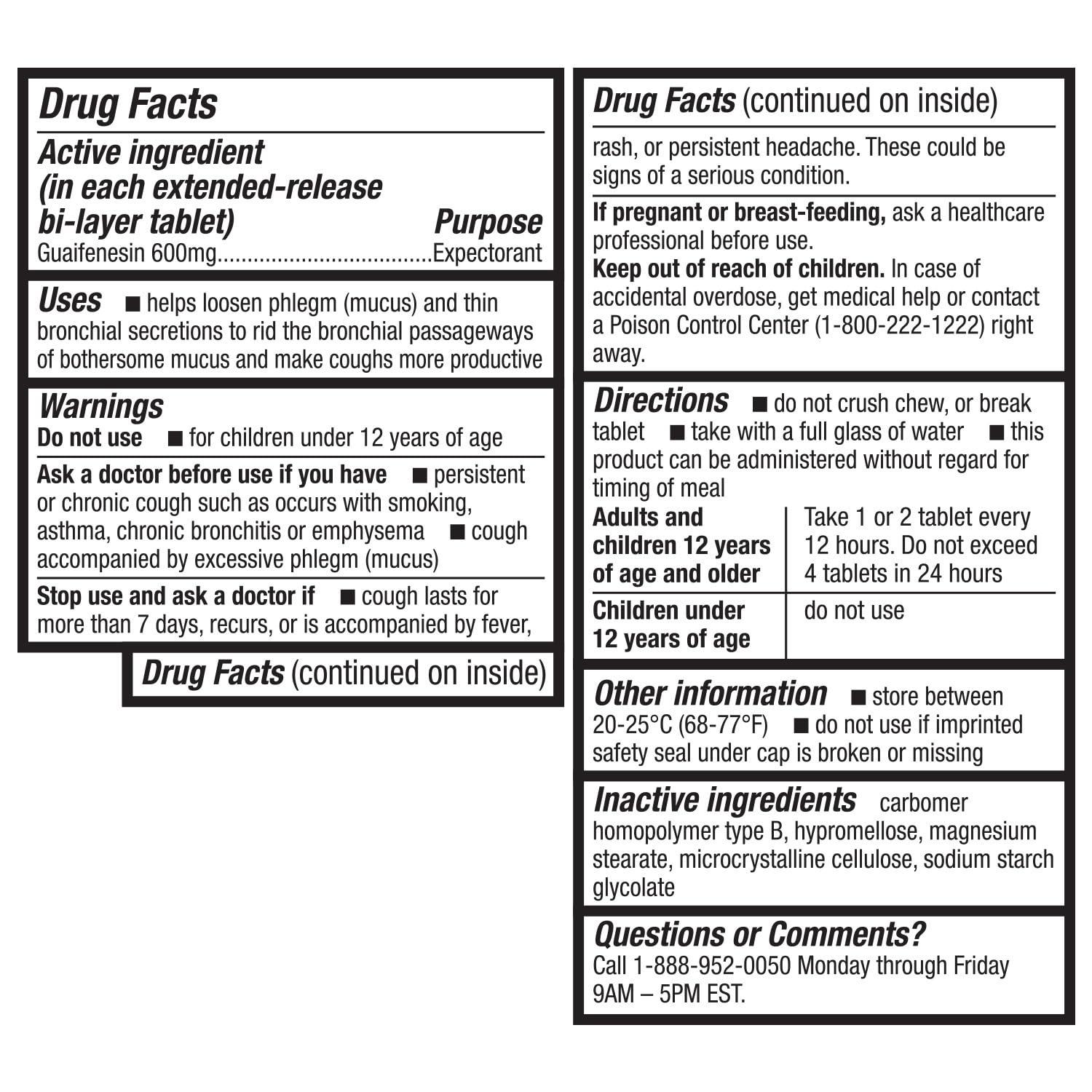 HealthA2Z HealthA2Z Mucus Relief | Guaifenesin 600 mg | 12 Hour | No Benzene | Expectorant | Relieves Chest Congestion | Thins and Loosens Mucus | Extended Release (150 Counts)