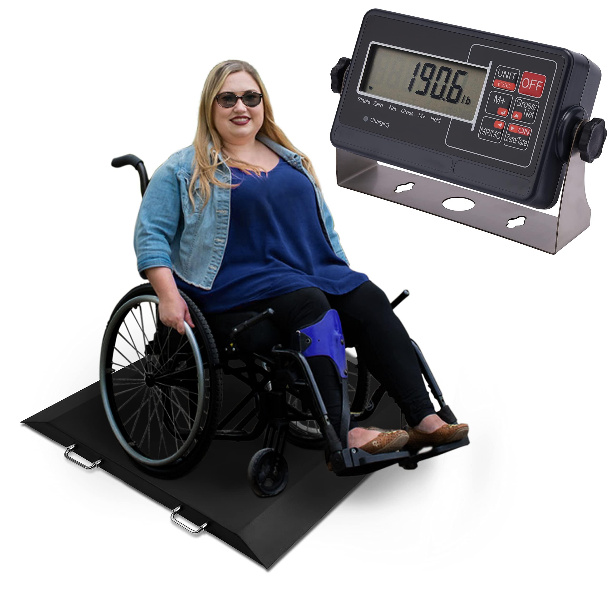 jwniuind Wheelchair Scale for home use 700x0.2b Digital Medical Scale with Dual Ramp