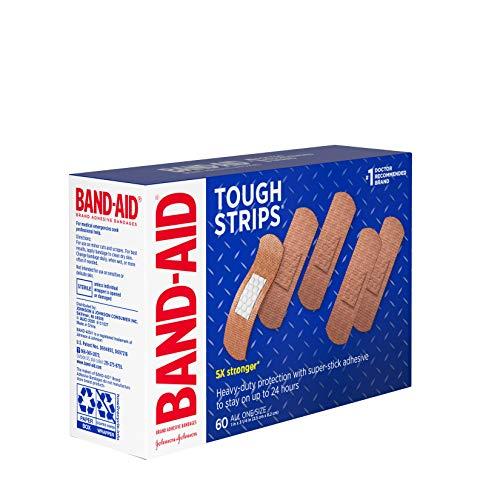 Band-Aid Band-Aid Brand Tough Strips Adhesive Bandage for Minor Cuts & Scrapes, All One Size, 60 ct