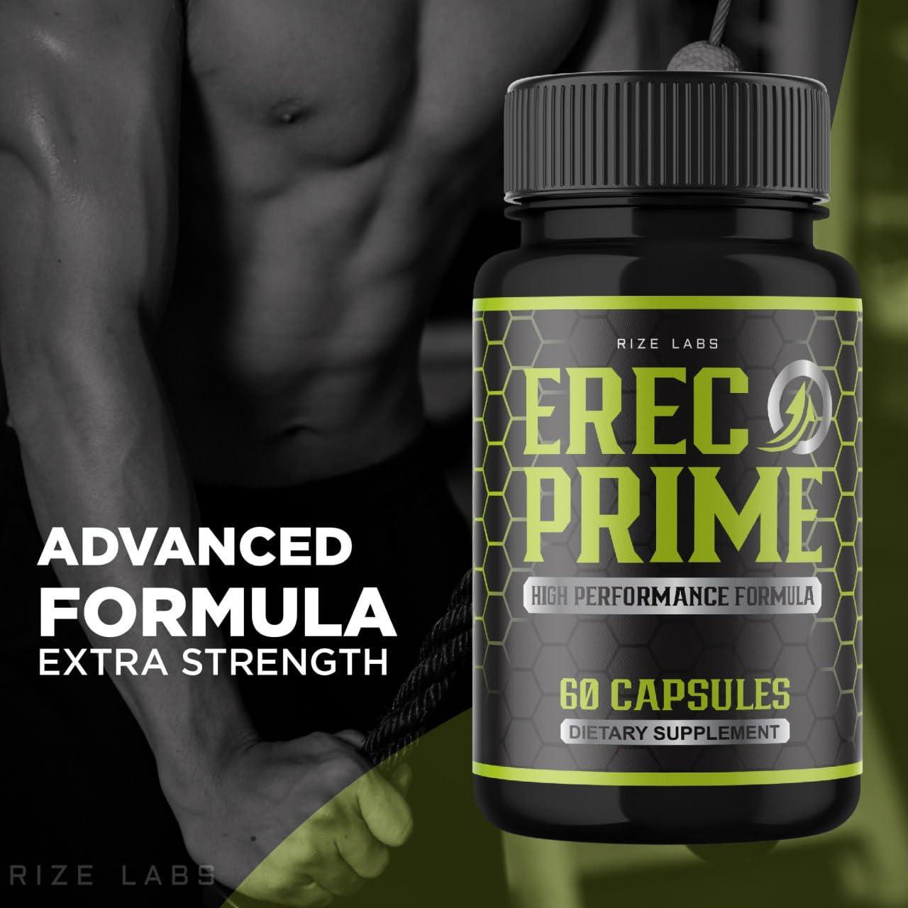 rize labs rize labs Erec Prime Pills for Men, High Performance Formula, All-Natural Support for Peak Performance & Overall Health, Official ErectPrime24 Reviews (60 Capsules)
