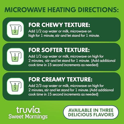 Truvia Truvia Sweet Mornings Original Instant Rolled Oat Oatmeal Packets, 12 G Protein, No Sugar Added (6 packets)